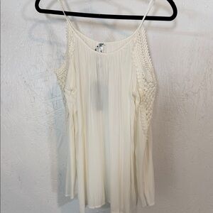 ANDREE BY UNIT Cream Crochet Detail Blouse